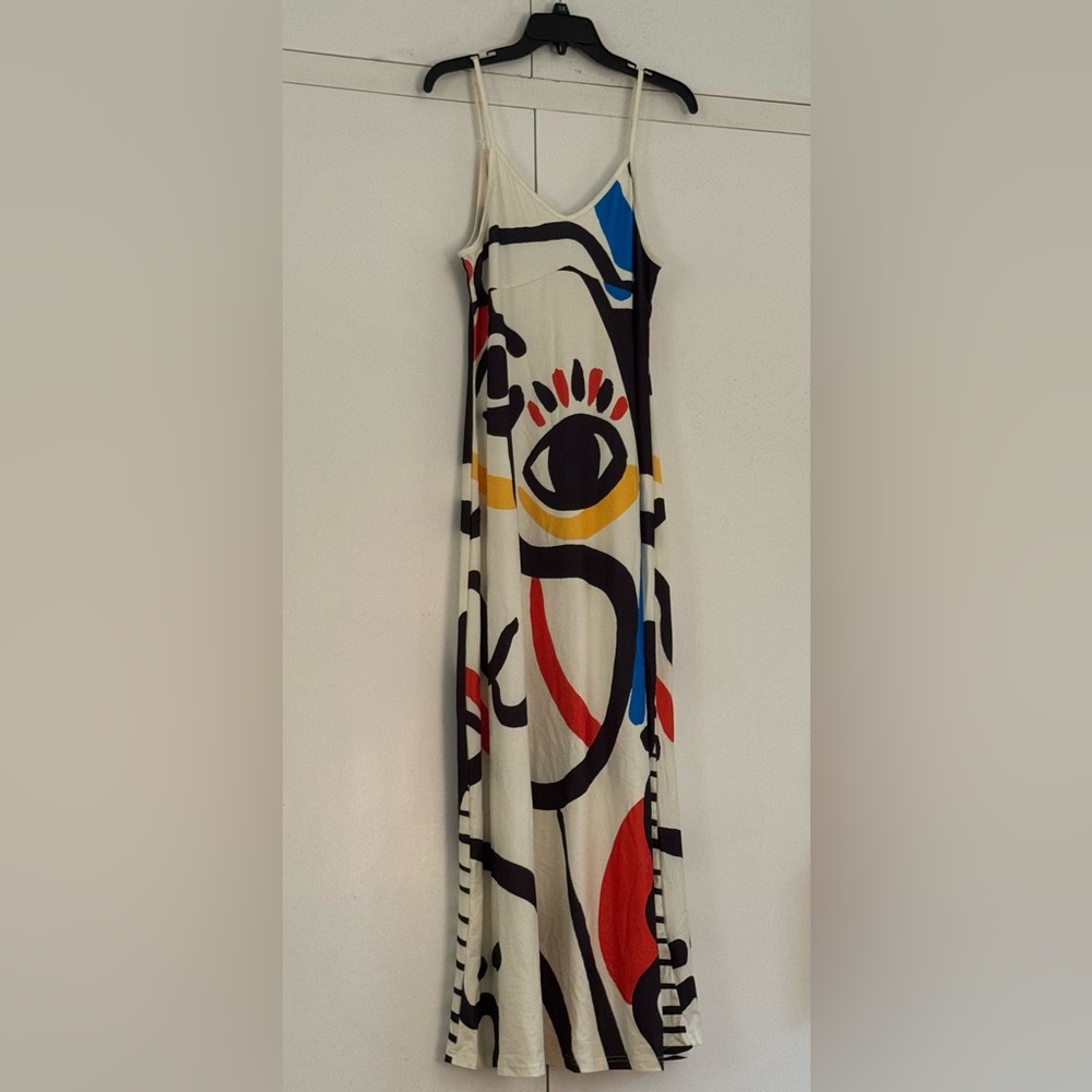 Picasso style maxi dress. New! Size 10-12